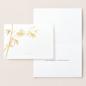 Etched Gold Foil Bamboe Wenskaarten Folie Kaarten (Display)