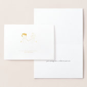 Etched Gold Foil Bride & Bride Weddenschappen Folie Kaarten (Display)