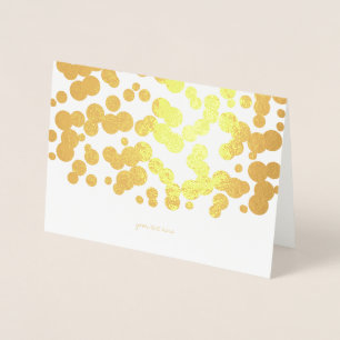 Etched Gold Foil Bubble Confetti Wenskaarten Folie Kaarten