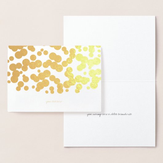 Etched Gold Foil Bubble Confetti Wenskaarten Folie Kaarten (Display)