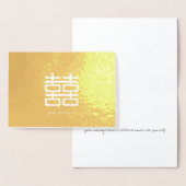 Etched Gold Foil Double Happiness Kaart (Display)
