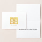 Etched Gold Foil Double Happiness Kaart (Display)