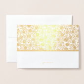 Etched Gold Foil Elegant Florence Wenskaarten Folie Kaarten (Voorkant met envelop)