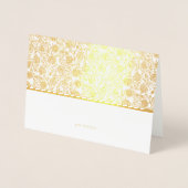 Etched Gold Foil Elegant Florence Wenskaarten Folie Kaarten (Voorkant)