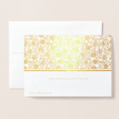 Etched Gold Foil Elegant Florence Wenskaarten Folie Kaarten (Met envelop)