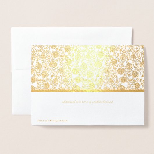 Etched Gold Foil Elegant Florence Wenskaarten Folie Kaarten (Met envelop)