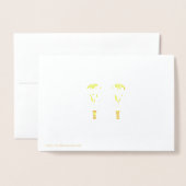 Etched Gold Foil Groom & Groom Weddenkaarten Folie Kaarten (Met envelop)