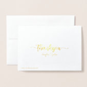 Etched Gold Foil Hartelijk dank, Wenskaart Folie Kaarten (Met envelop)