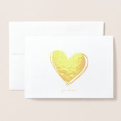 Etched Gold Foil Heart Wenskaarten Folie Kaarten (Voorkant met envelop)