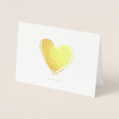 Etched Gold Foil Heart Wenskaarten Folie Kaarten (Voorkant)