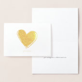 Etched Gold Foil Heart Wenskaarten Folie Kaarten (Display)