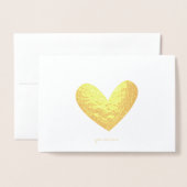 Etched Gold Foil Heart Wenskaarten Folie Kaarten (Voorkant met envelop)