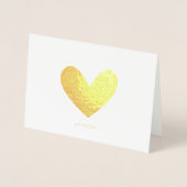 Etched Gold Foil Heart Wenskaarten Folie Kaarten (Voorkant)