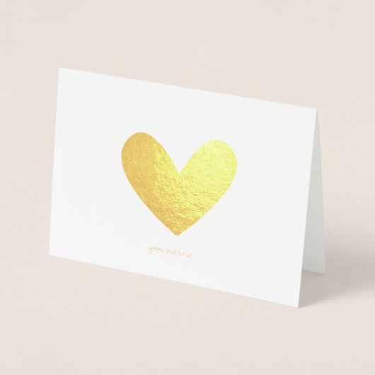 Etched Gold Foil Heart Wenskaarten Folie Kaarten (Voorkant)