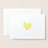 Etched Gold Foil Heart Wenskaarten Folie Kaarten (Met envelop)
