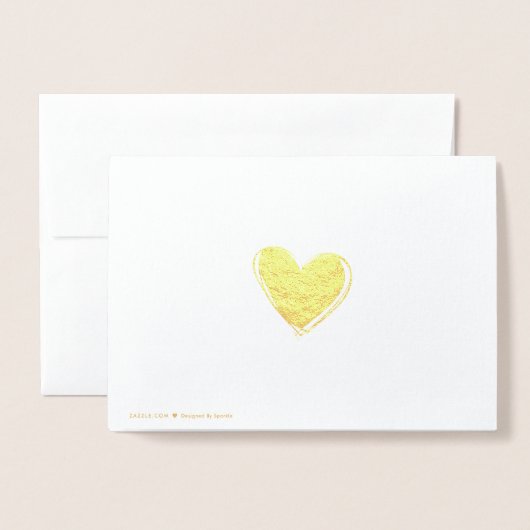 Etched Gold Foil Heart Wenskaarten Folie Kaarten (Met envelop)