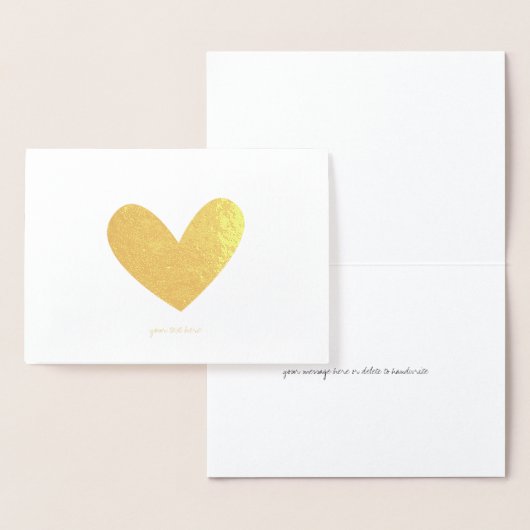 Etched Gold Foil Heart Wenskaarten Folie Kaarten (Display)