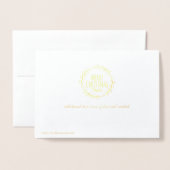 Etched Gold Foil Merry-kerstkaart Folie Kaarten (Met envelop)