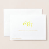 Etched Gold Foil met kerstfeestdag Kaart (Met envelop)