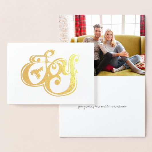 Etched Gold Foil met kerstfeestdag Kaart (Display)