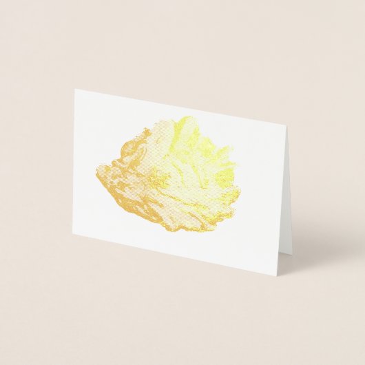 Etched Gold Oyster Seashell Folie Kaarten (Voorkant)