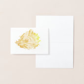 Etched Gold Oyster Seashell Folie Kaarten (Display)