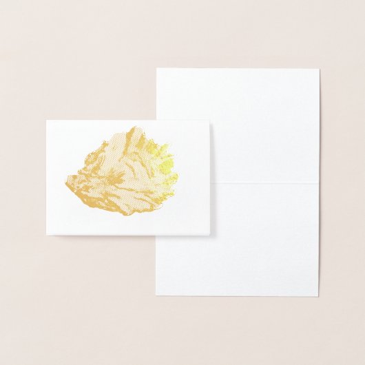 Etched Gold Oyster Seashell Folie Kaarten (Display)