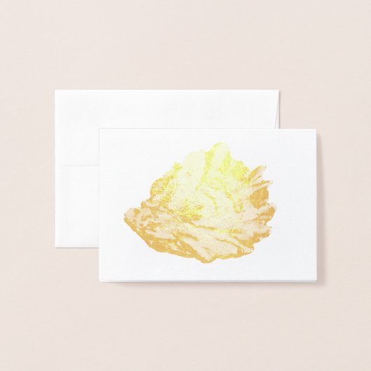 Etched Gold Oyster Seashell Folie Kaarten (Voorkant met envelop)