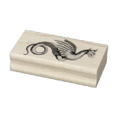 Etched Medieval Fantasy Winged Dragon Wooden Art Rubberstempel (Stempel)