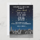 Etched NYC Skyline #3 Starry Blu Sunset Sweet 16 V Kaart (Voorkant)