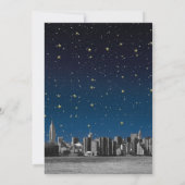 Etched NYC Skyline #3 Starry Blu Sunset Sweet 16 V Kaart (Achterkant)