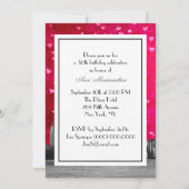 Etched NYC Skyline Hot Roze Rood Hart Verjaardag V Kaart (Achterkant)