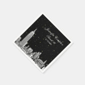 Etched NYC Skyline Starry DIY BG Sweet 16 Servet (Hoek)