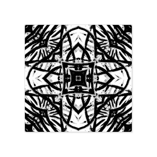 Etched Pattern Wood Block Stamp Rubberstempel (Afrduk)