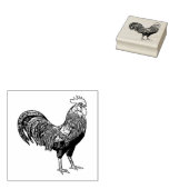 Etched Rooster Stamp for Art and Crafts Rubberstempel (Gestempeld)