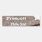 Etched Sun op Lava Rock Foto gepersonaliseerd Bumpersticker (Voorkant)