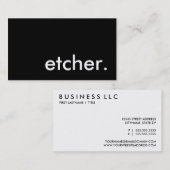 etcher. visitekaartje (Voorkant / Achterkant)