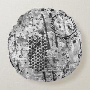 Etchings Graffiti Rond Kussen