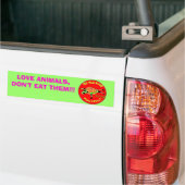 eten2, VEEL DIEREN, EET ZE NIET!!! Bumpersticker (Op Truck)