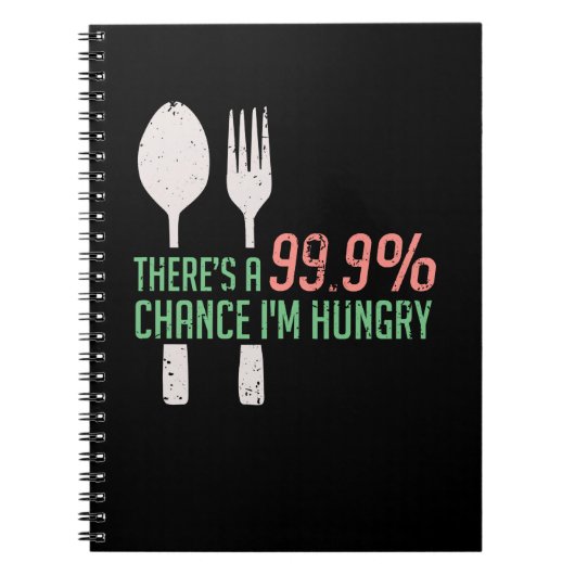 Eten - 99,9% Kans dat ik honger heb Notitieboek (Voorkant)