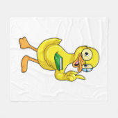 Eten als leraar met boek en bril fleece deken (Voorkant (Horizontaal))