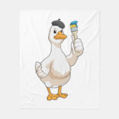 Eten als schilder met penseel van verf fleece deken (Voorkant)