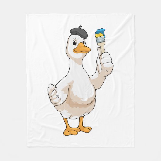 Eten als schilder met penseel van verf fleece deken (Voorkant)