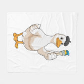 Eten als schilder met penseel van verf fleece deken (Voorkant (Horizontaal))