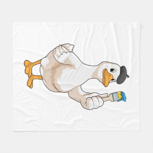 Eten als schilder met penseel van verf fleece deken (Voorkant (Horizontaal))