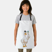 Eten als schilder met penseel van verf schort (Insitu)