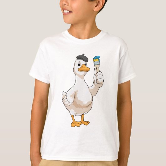 Eten als schilder met penseel van verf t-shirt (Voorkant)