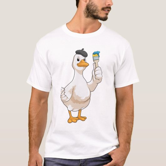 Eten als schilder met penseel van verf t-shirt (Voorkant)