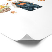 Eten Bar Pompoen Rustieke Herfst Baby shower Poster (Hoek)