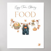 Eten Bar Pompoen Rustieke Herfst Baby shower Poster (Voorkant)